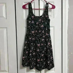 Black Multi Color Mini Dress